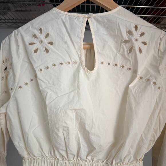 RHODE | Adeline Cotton Eyelet Crop Top - Picture 4 of 4